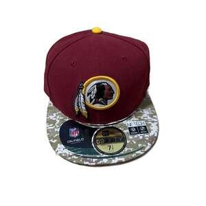 New Era Washington Redskins 59Fifty Fitted Hat Size 7 1/4 Burgundy never worn